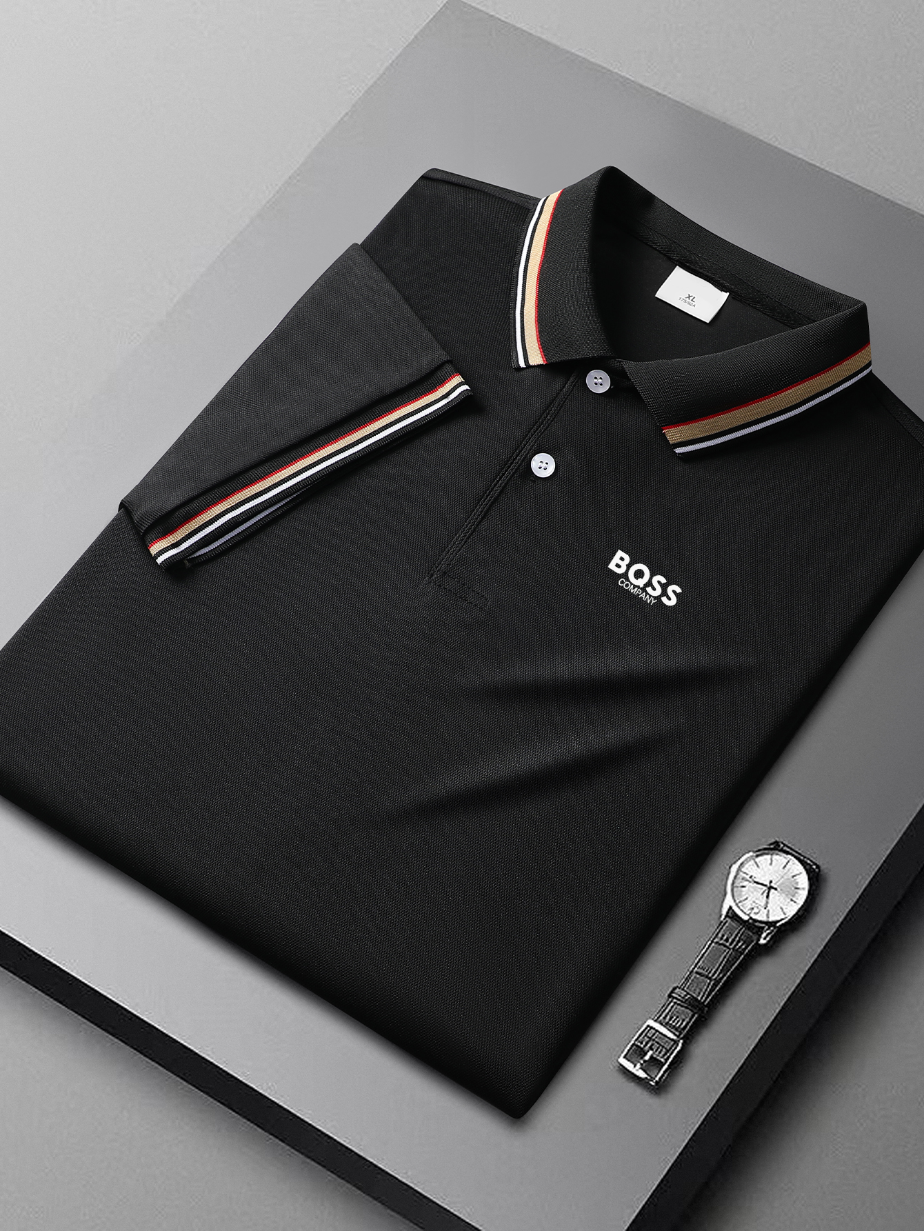 Polo Shirt Pique - BQSS1 Men's Summer Short-Sleeved Polo Shirt