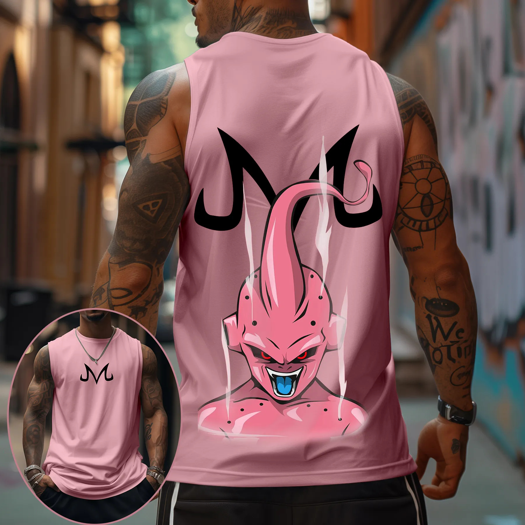 Tank Top Muscle - Majin Buu Dragon Ball Anime Print