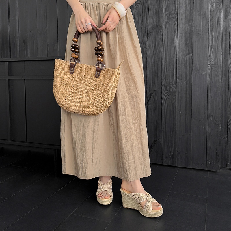MKKHOU Women Woven Straw Wedge - Espadrille Slip On recension och pris
