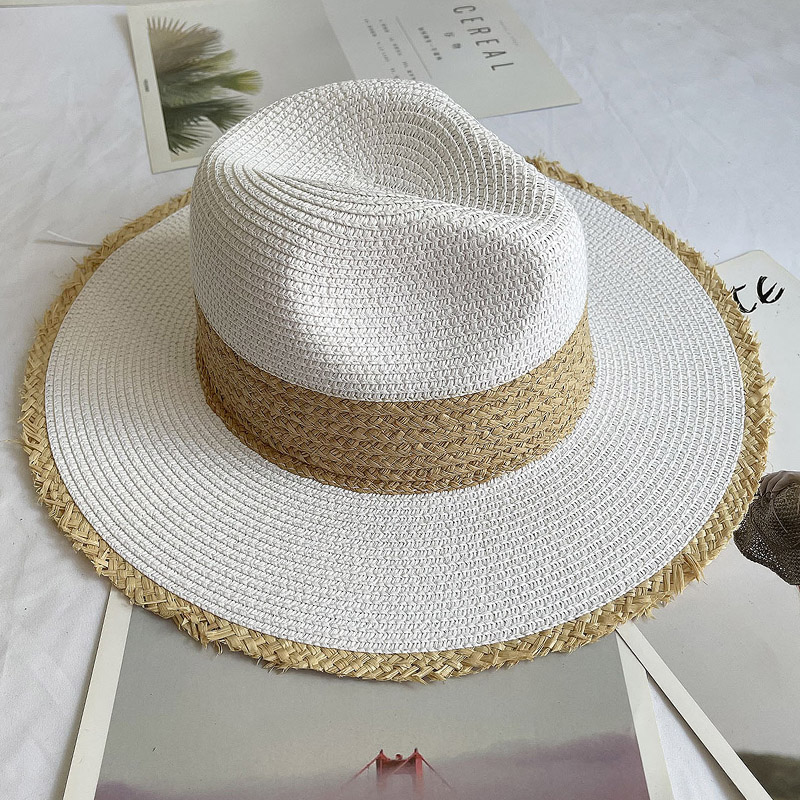 Fringed Brim Panama Hat Wide B - Bucket Hat Straw recension och pris