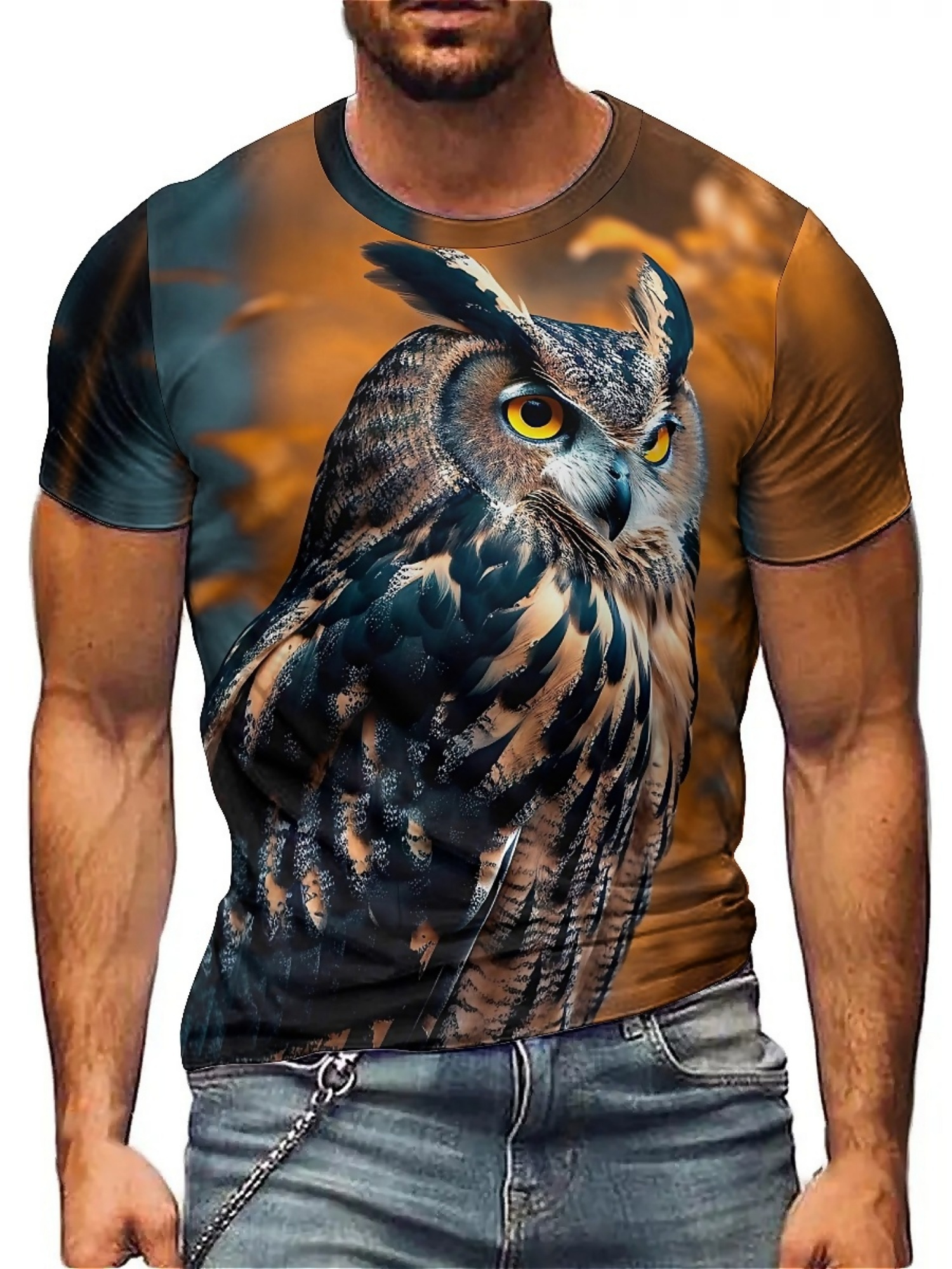 Men's & Women's 3D Print Owl G - Tee Graphic Print recension och pris