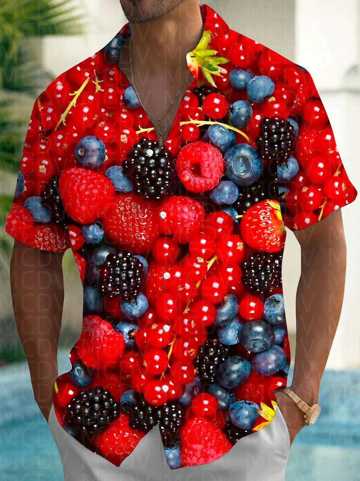 Cute Pattern Men's Hawaiian Sh - Shirt Camp Collar recension och pris