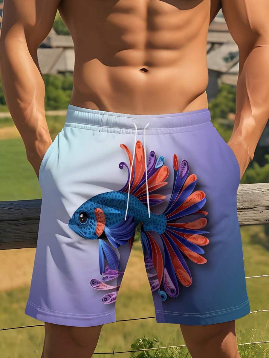 Gradient Purple Blue Swim Trun - Swim Trunk Quick Dry recension och pris