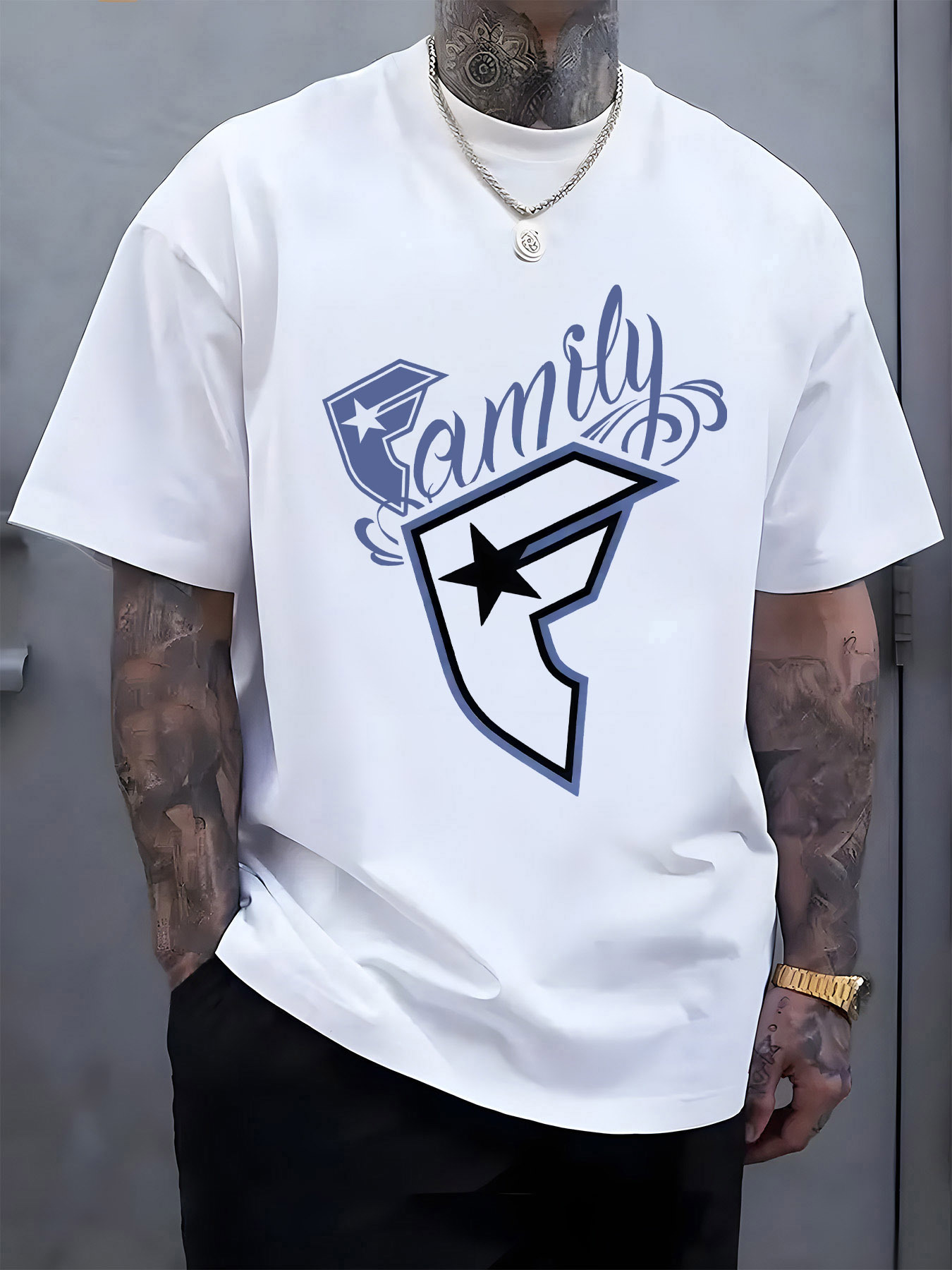 Men's Casual T-Shirt Family Gr - Linen Shirt Breathable recension och pris