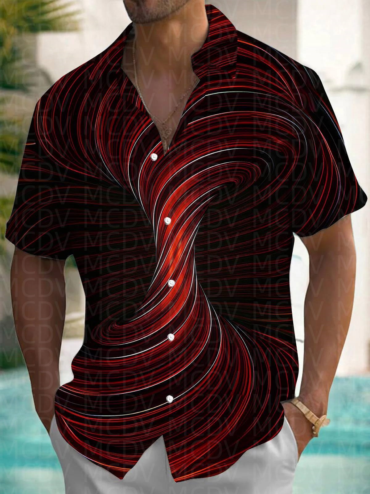 Star Pattern Style Men's Hawai - Shirt Camp Collar recension och pris