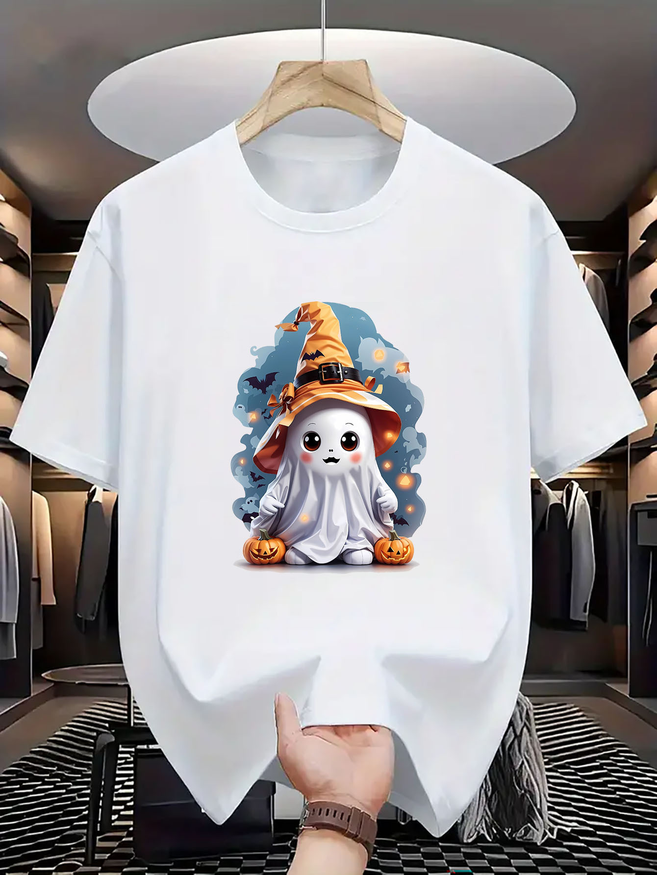 Halloween Cute Ghost Wizard Pu - Linen Shirt Breathable recension och pris