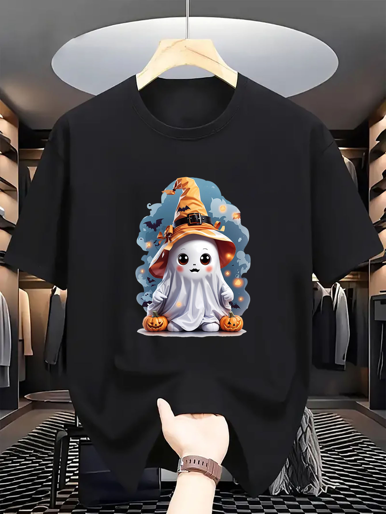 Halloween Cute Ghost Wizard Pu - Linen Shirt Breathable recension och pris