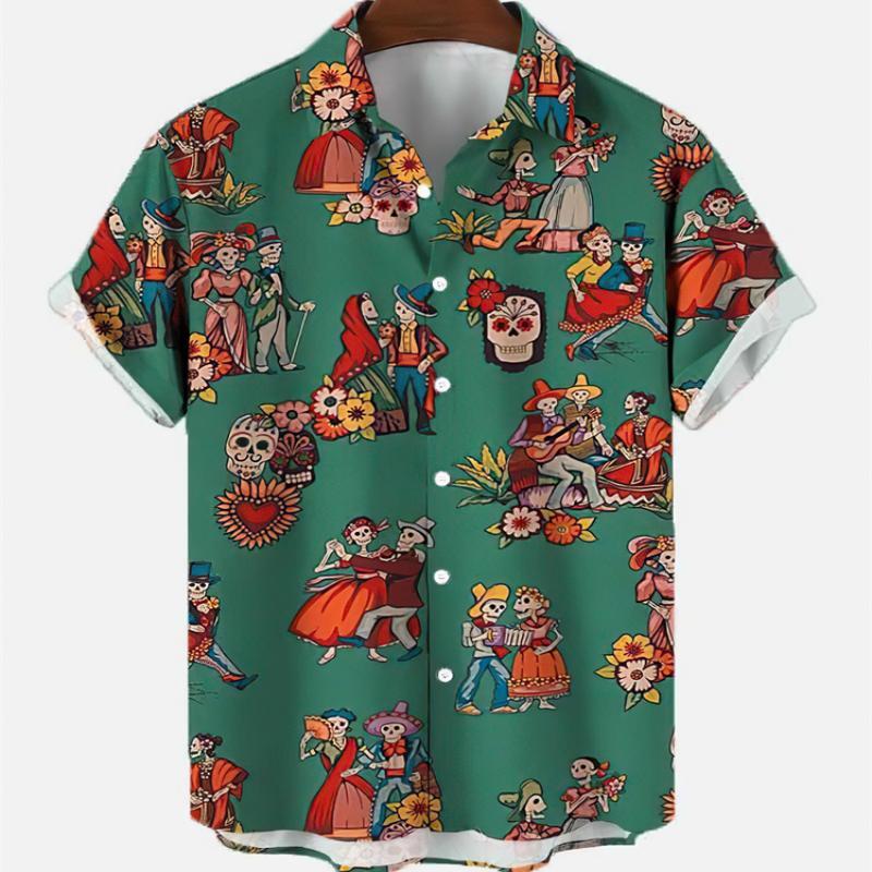 Summer Men's Fashion Casual So - Resort Shirt Floral recension och pris
