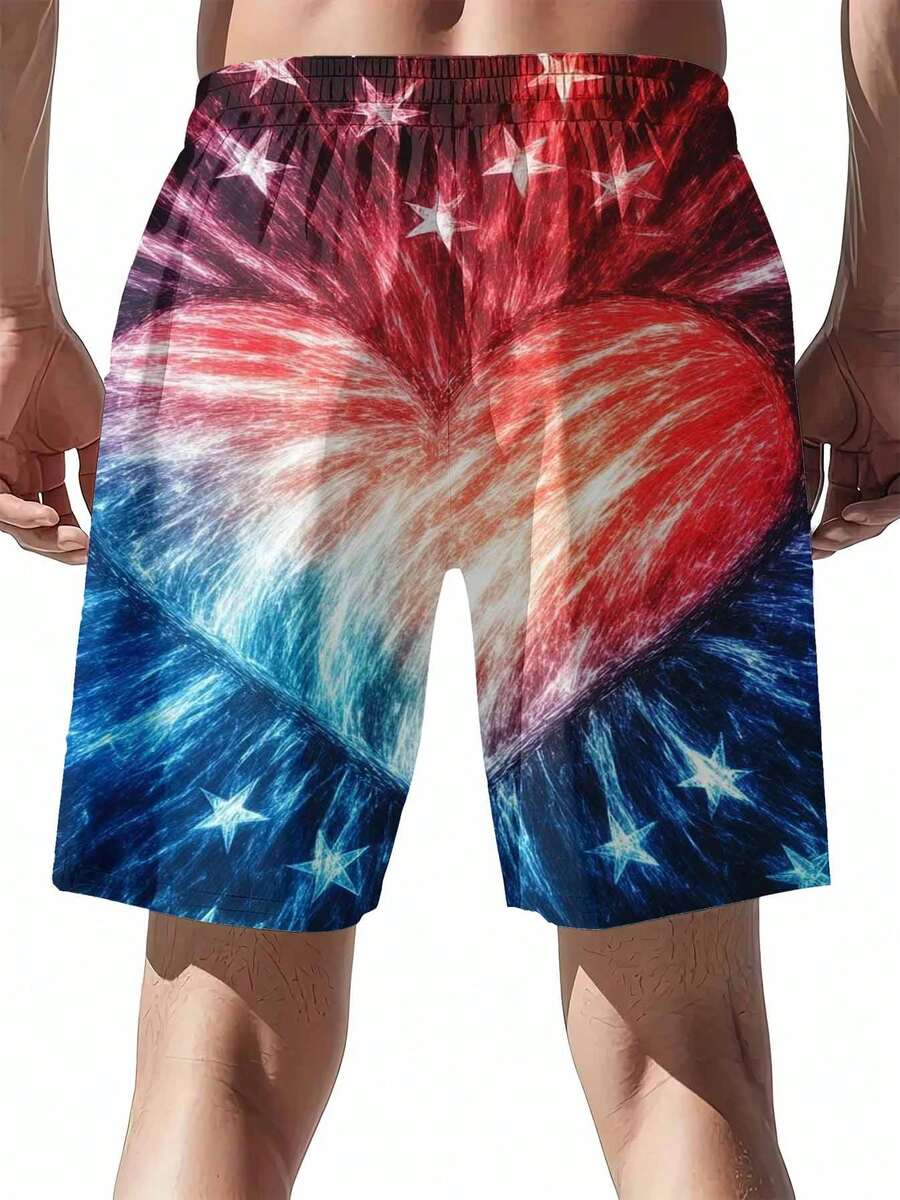 American Flag Print Swim Trunk - Swim Trunk Quick Dry recension och pris