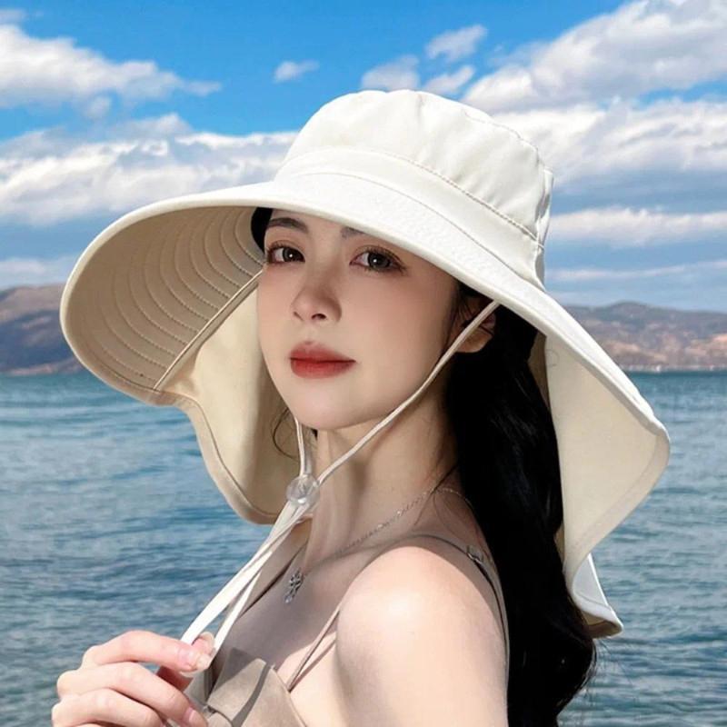 Outdoor UV Anti Neck Protectio - Bucket Hat Straw recension och pris