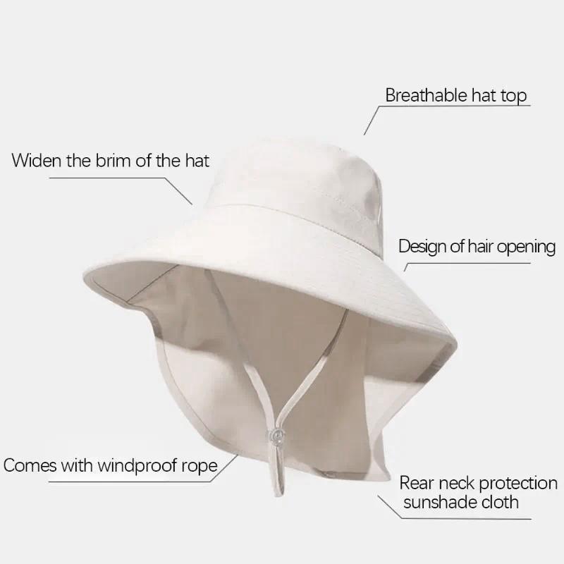 Outdoor UV Anti Neck Protectio - Bucket Hat Straw recension och pris
