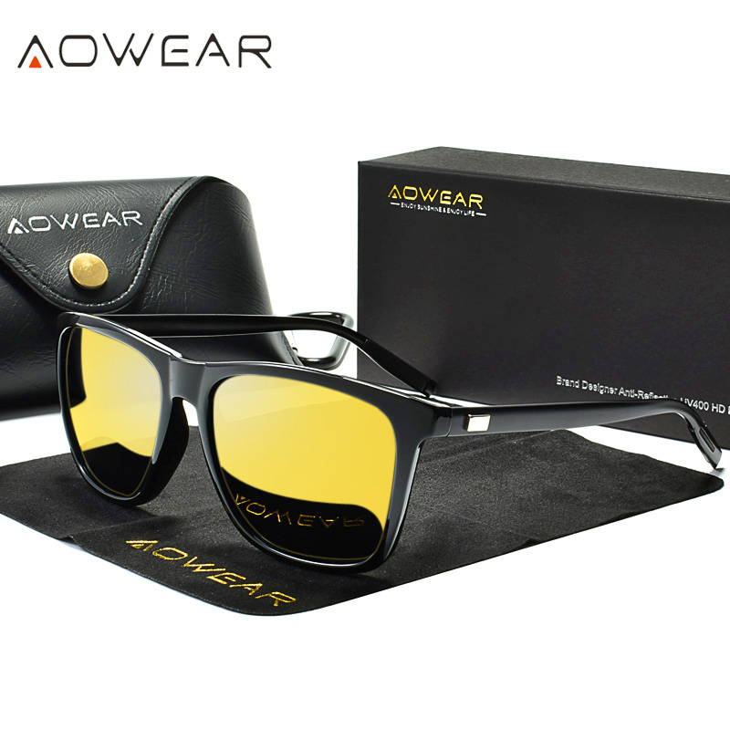 AOWEAR HD Polarized Night Visi - Sunglasses Aviator Polarized recension och pris