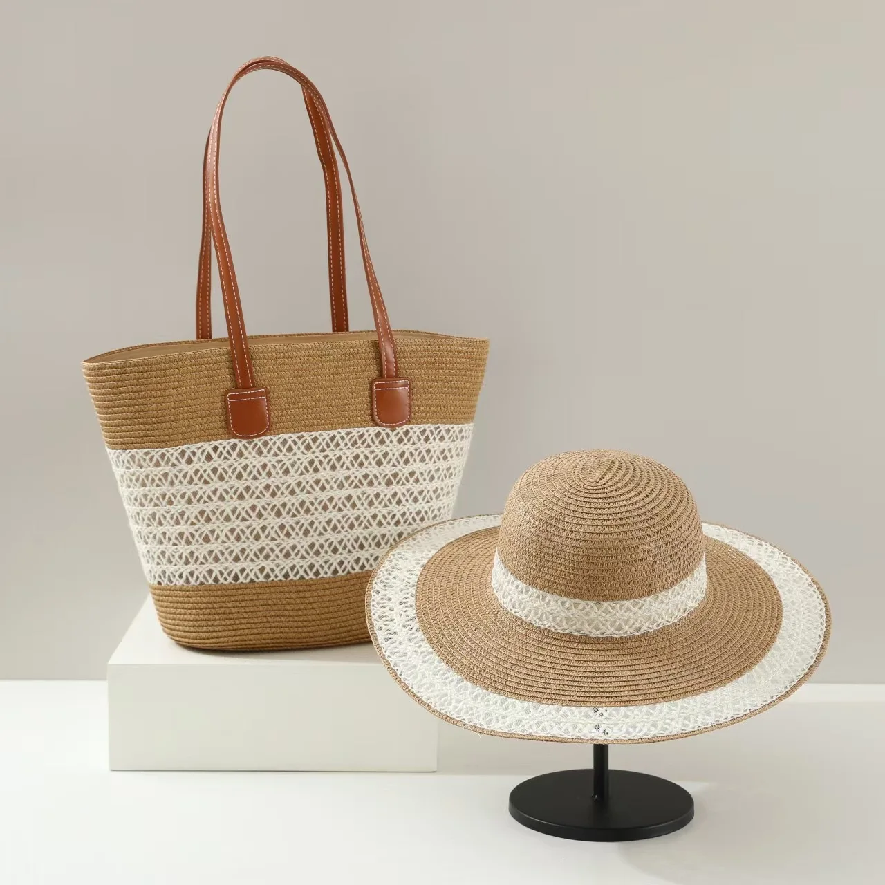 Large Capacity Straw Woven Bag - Bucket Hat Straw recension och pris