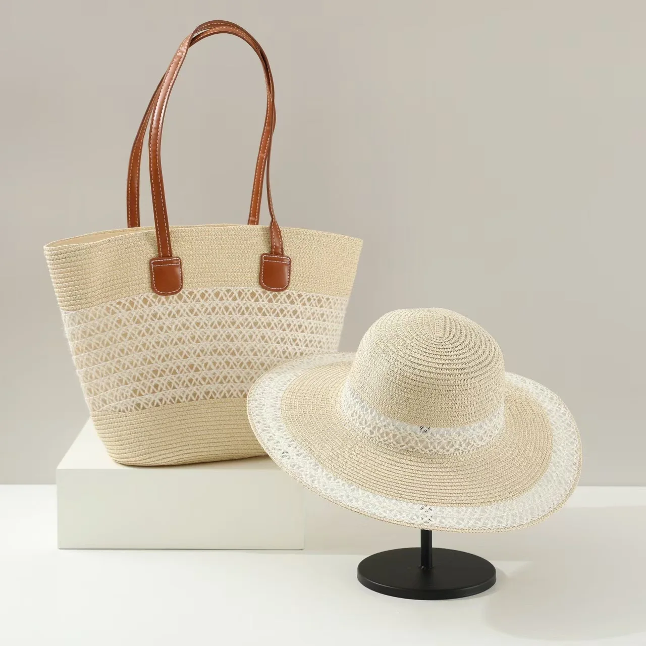 Large Capacity Straw Woven Bag - Bucket Hat Straw recension och pris