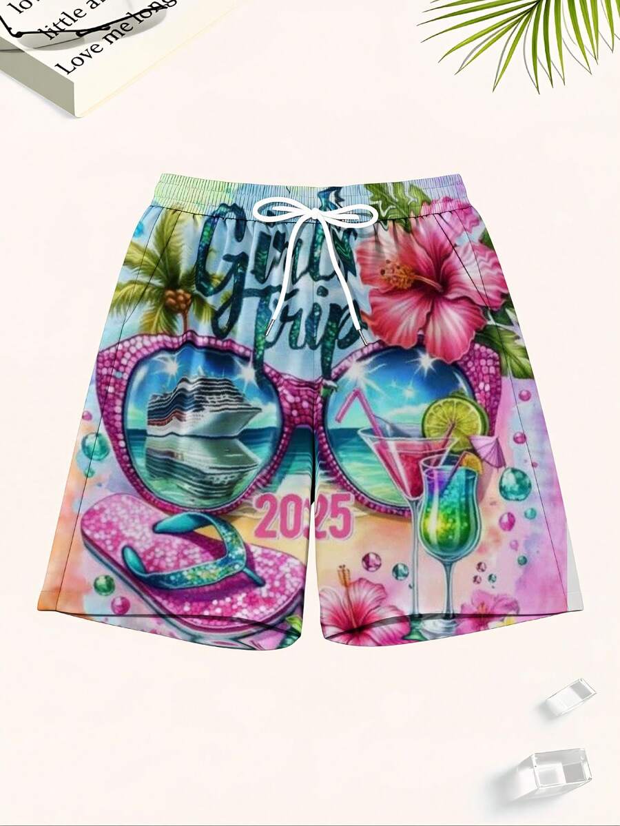 Mens Beach Swim Trunks 3D Prin - Swim Trunk Quick Dry recension och pris