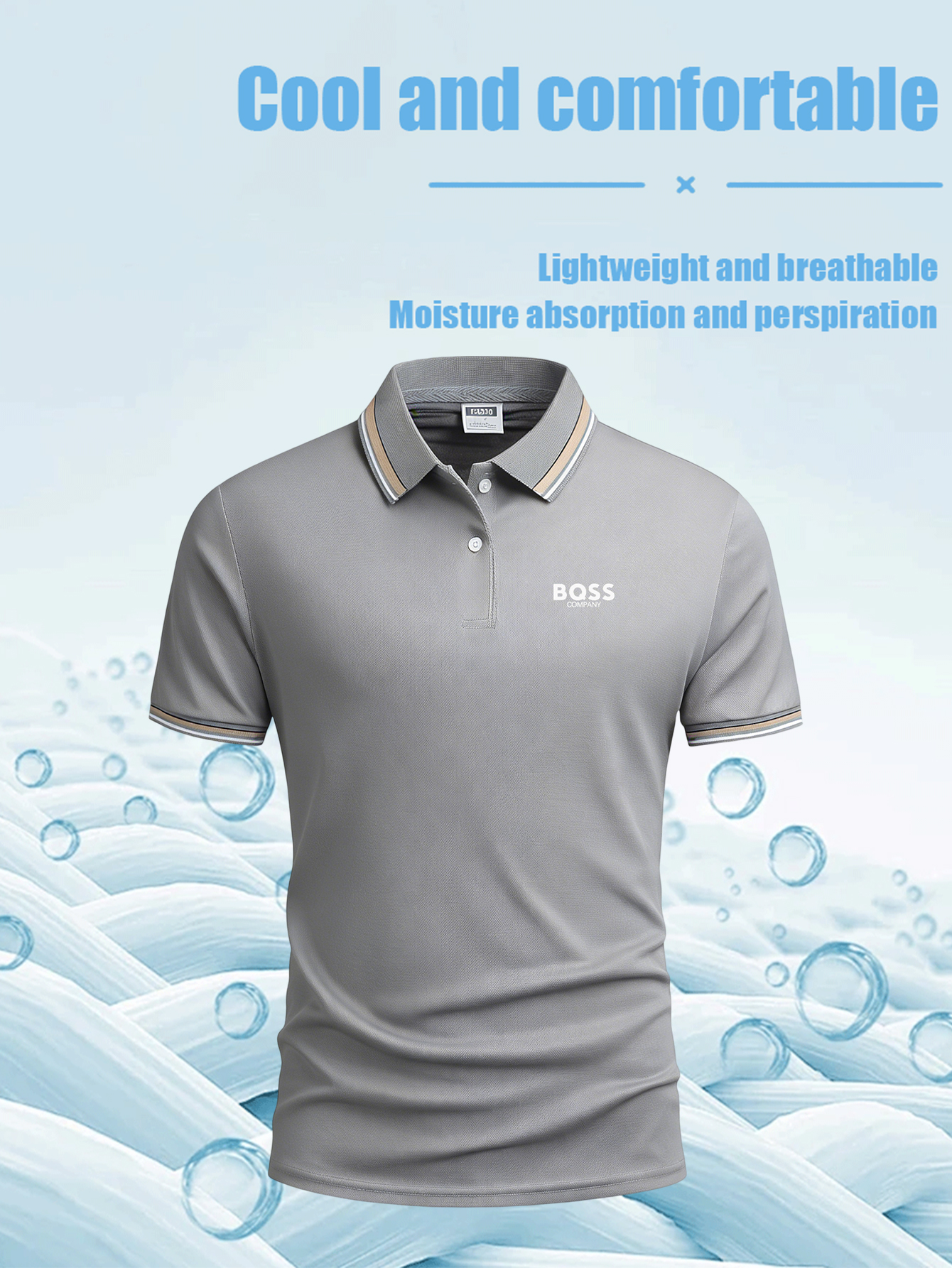 BQSS1 Men's Summer Short-Sleev - Polo Shirt Pique recension och pris