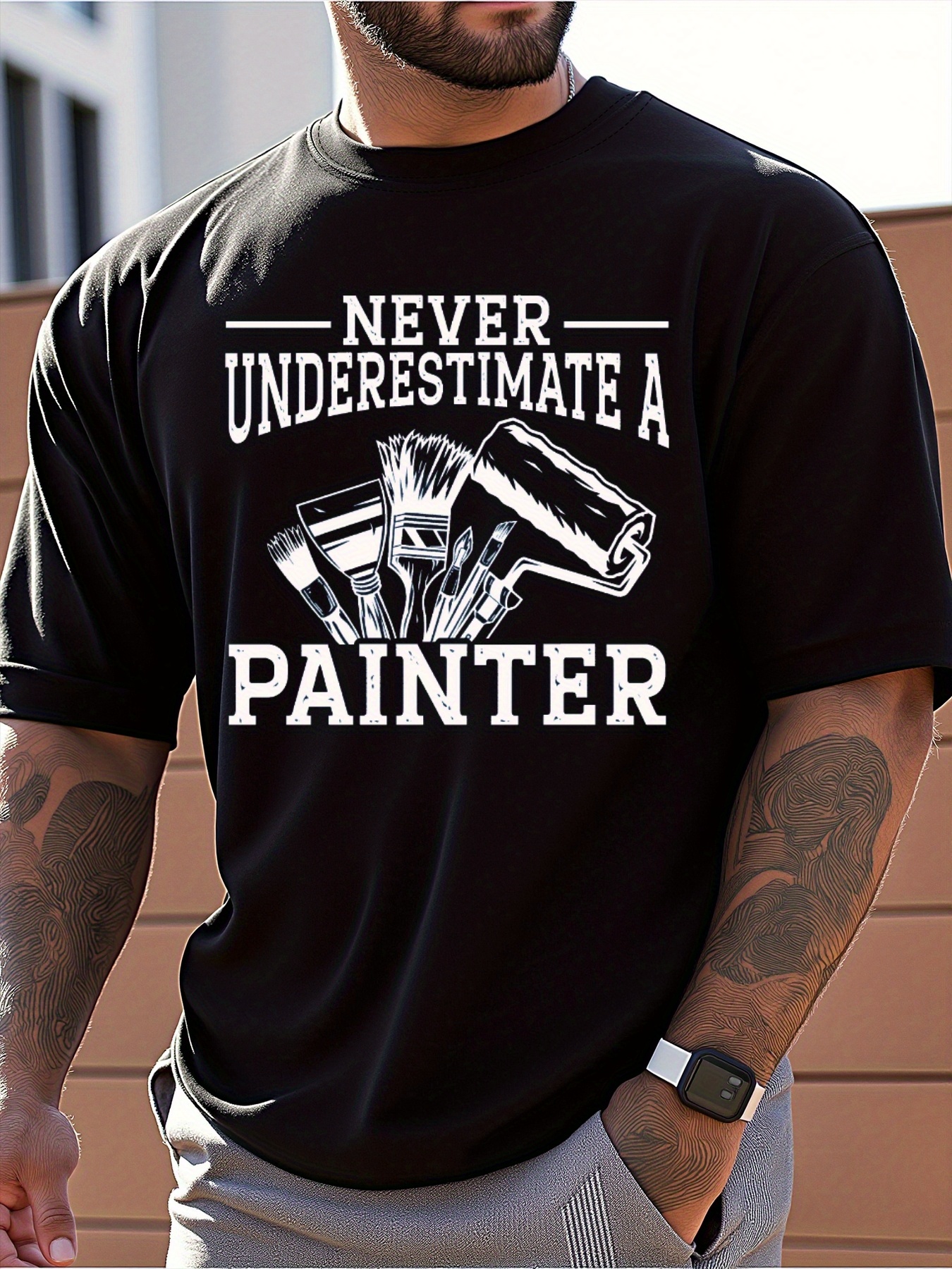 Men's Casual Graphic T-Shirt D - Linen Shirt Breathable recension och pris