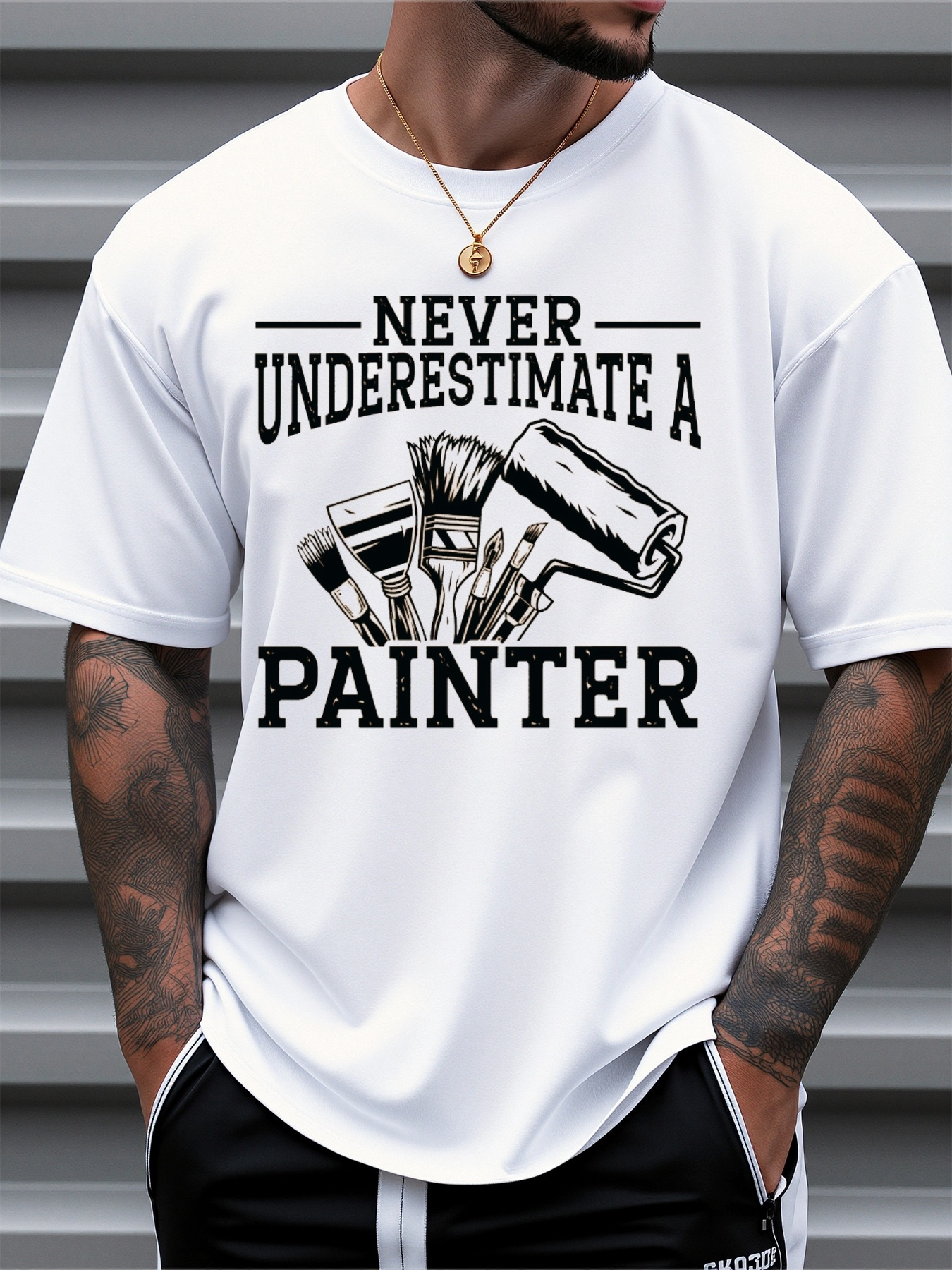 Men's Casual Graphic T-Shirt D - Linen Shirt Breathable recension och pris