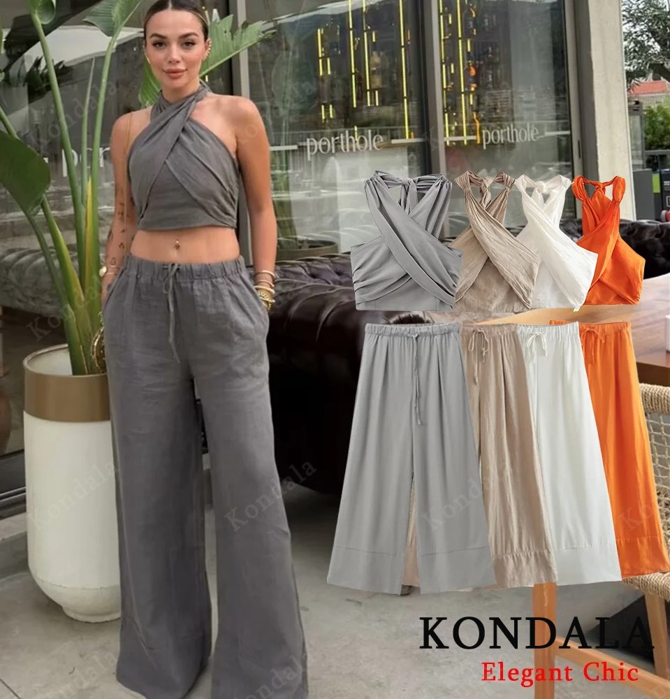 KONDALA Sexy Casual Crossover  - Short Linen Drawstring recension och pris