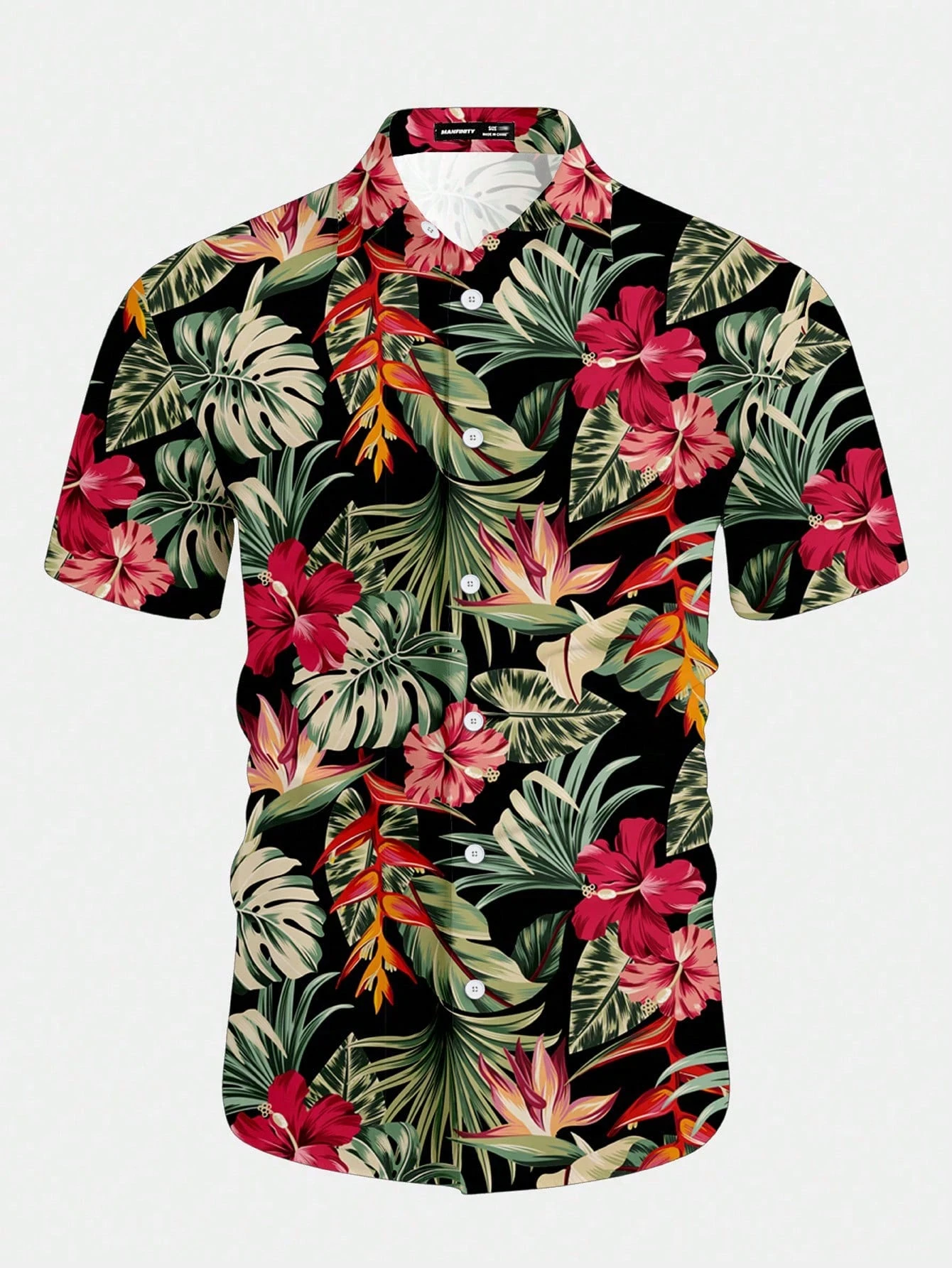 Casual Hawaiian Shirt Men Trop - Resort Shirt Floral recension och pris