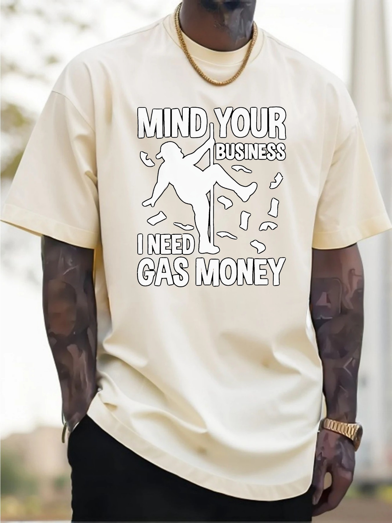 Pure Cotton Men'S T-Shirt with - Tee Graphic Print recension och pris