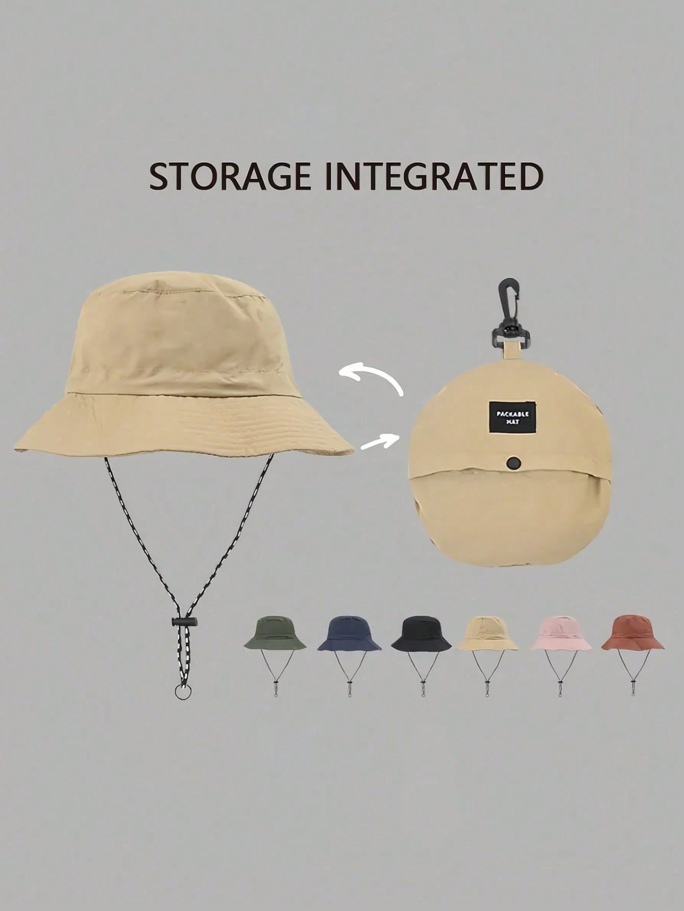 1 Pc Waterproof Bucket Hat, Fo - Packable Hat Nylon recension och pris