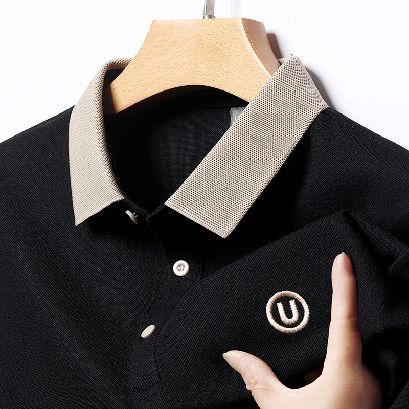 2024 Men's New Embroidered Cot - Polo Shirt Pique recension och pris