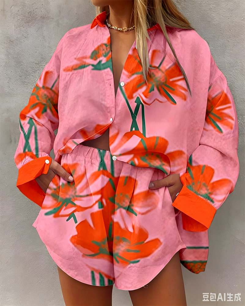 Hawaii Summer Fashion Long Sle - Resort Shirt Floral recension och pris