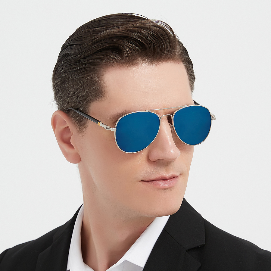Fashion Vintage Metal rotundit - Sunglasses Aviator Polarized recension och pris