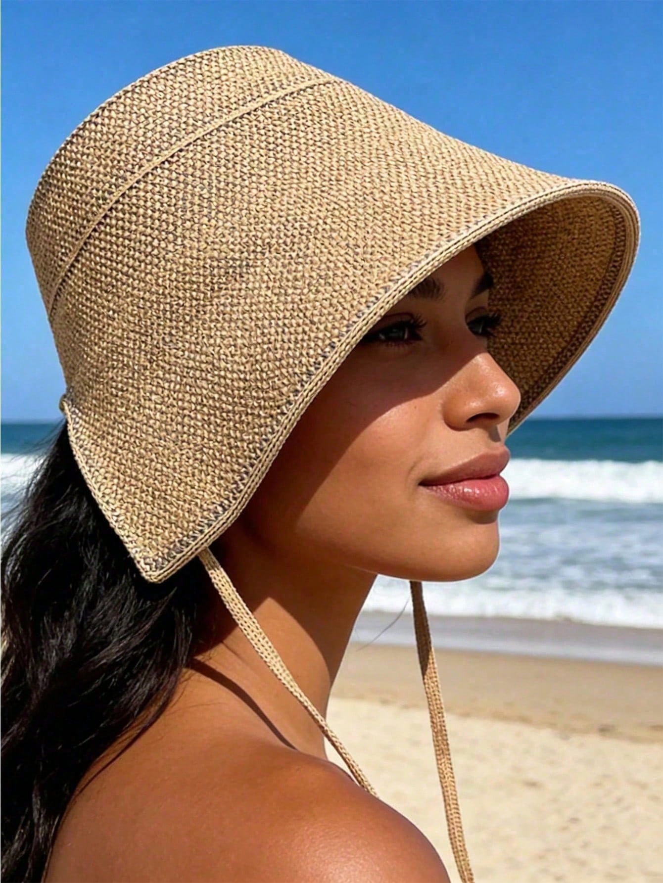 Straw Wide-Brim Sun Hat For Wo - Bucket Hat Straw recension och pris