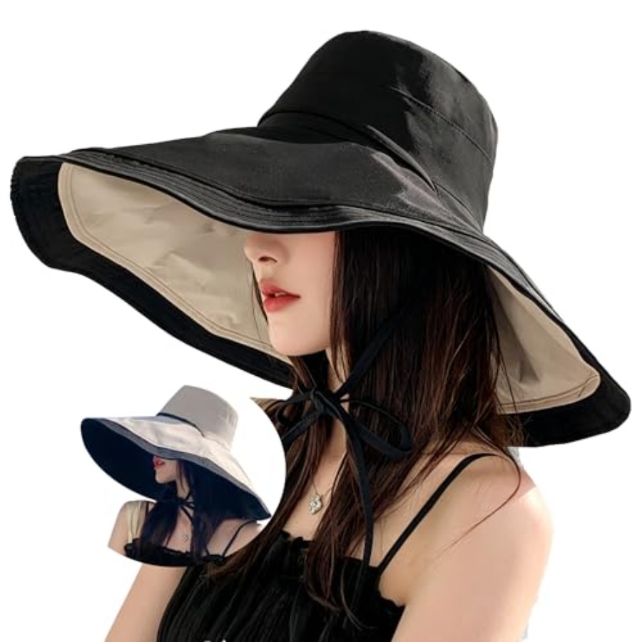 Extra Wide-Brim Sun Hats Women - Packable Hat Nylon recension och pris
