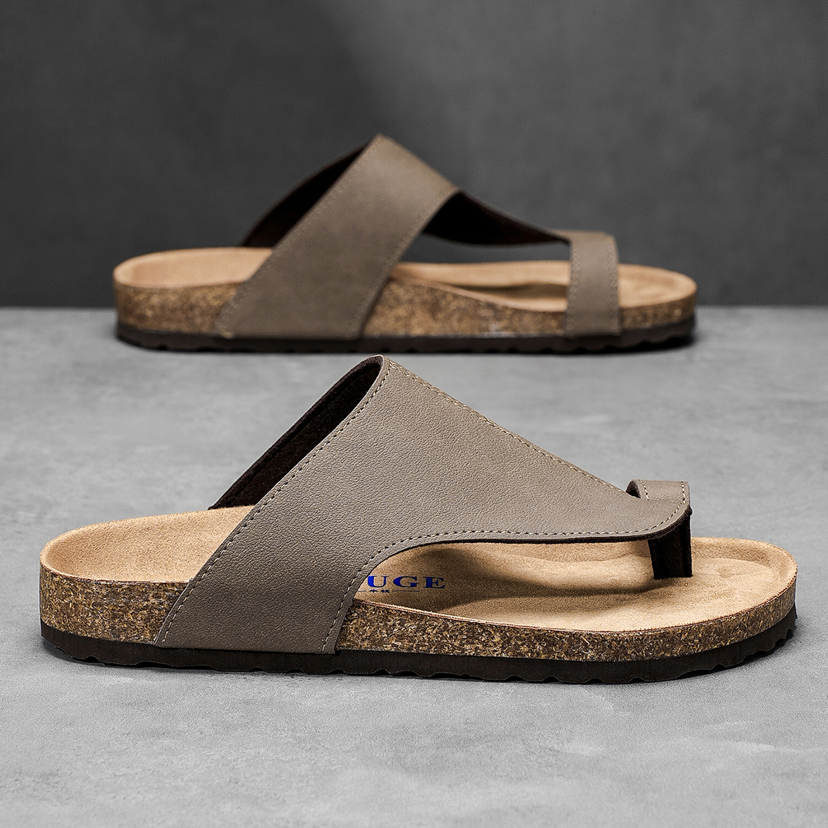 Big Size 48 49 Cork Slippers M - Flip Flop Leather Men recension och pris