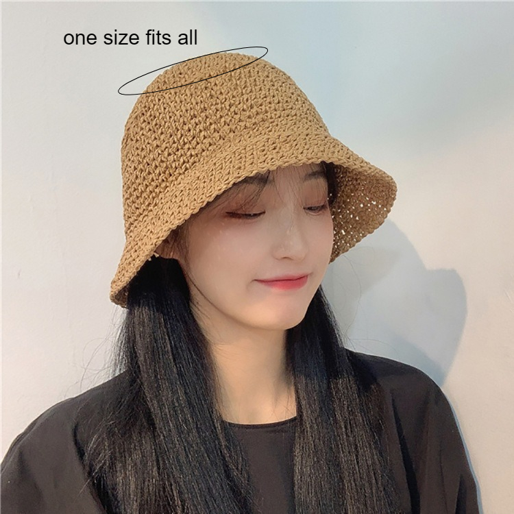 Foldable Handmade Woven Bucket - Bucket Hat Straw recension och pris