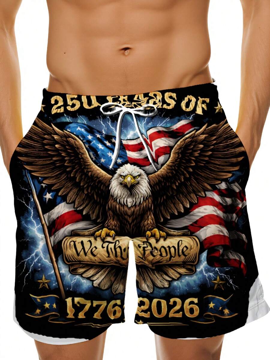 Patriotic Swim Trunks Men Beac - Swim Trunk Quick Dry recension och pris
