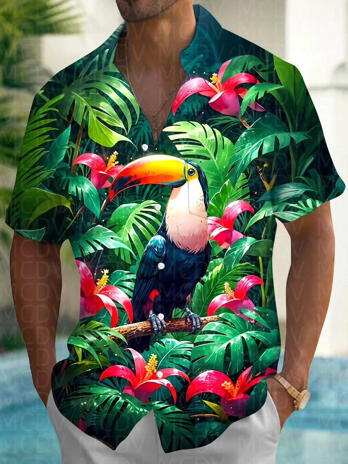 Balloon Pattern Men's Hawaiian - Shirt Camp Collar recension och pris