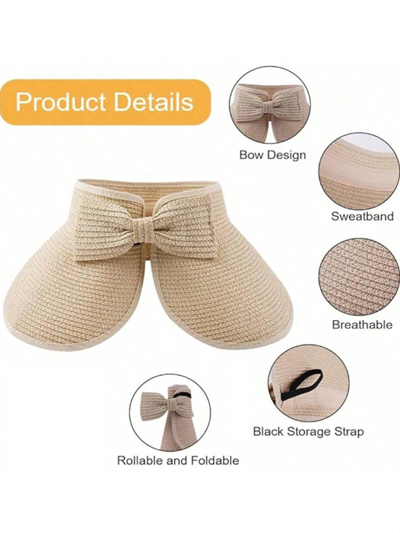 Sun Visor Hats For Women Wide  - Packable Hat Nylon recension och pris