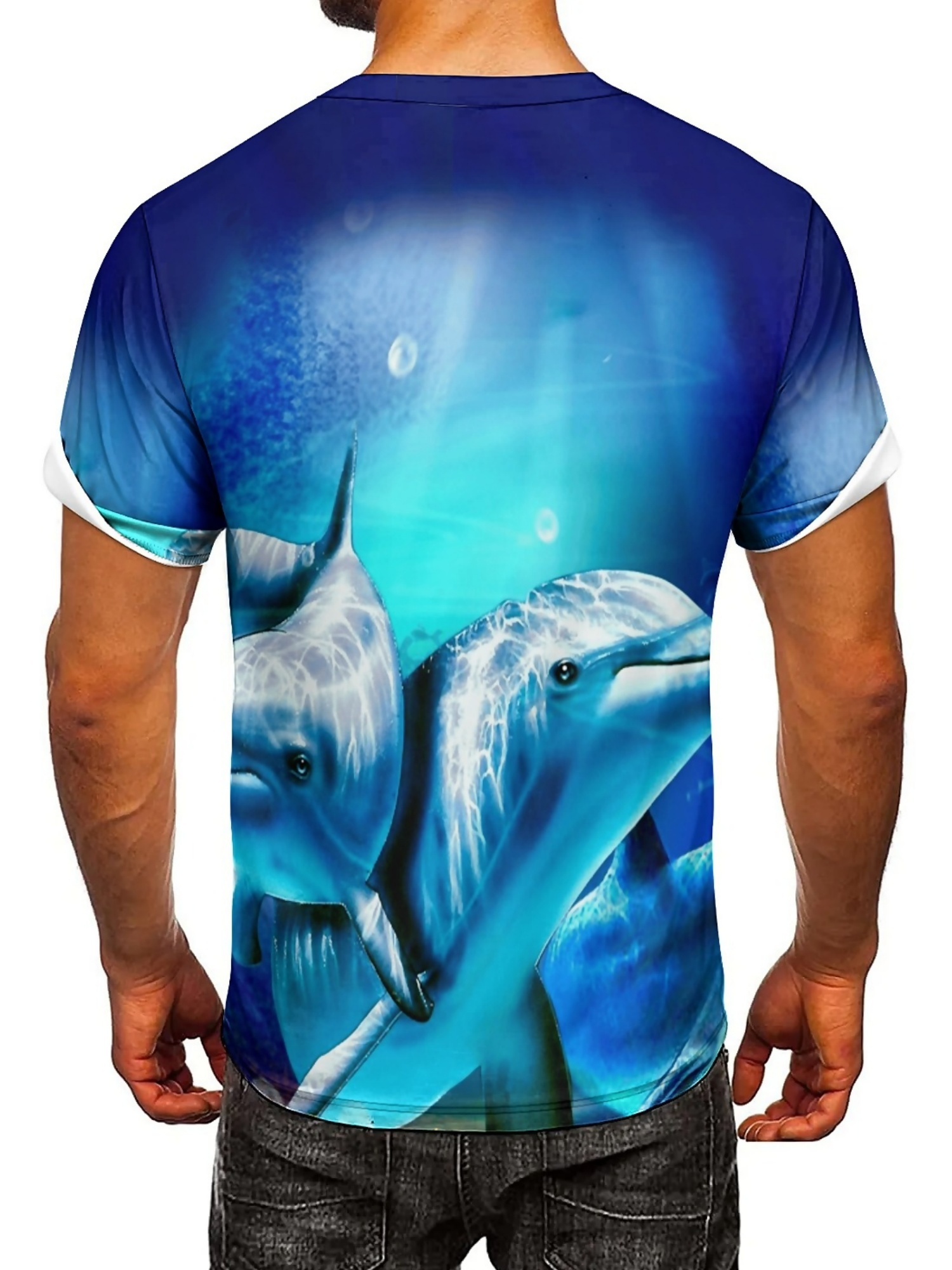 Men'S Ocean Animal Dolphin Pri - Tee Graphic Print recension och pris