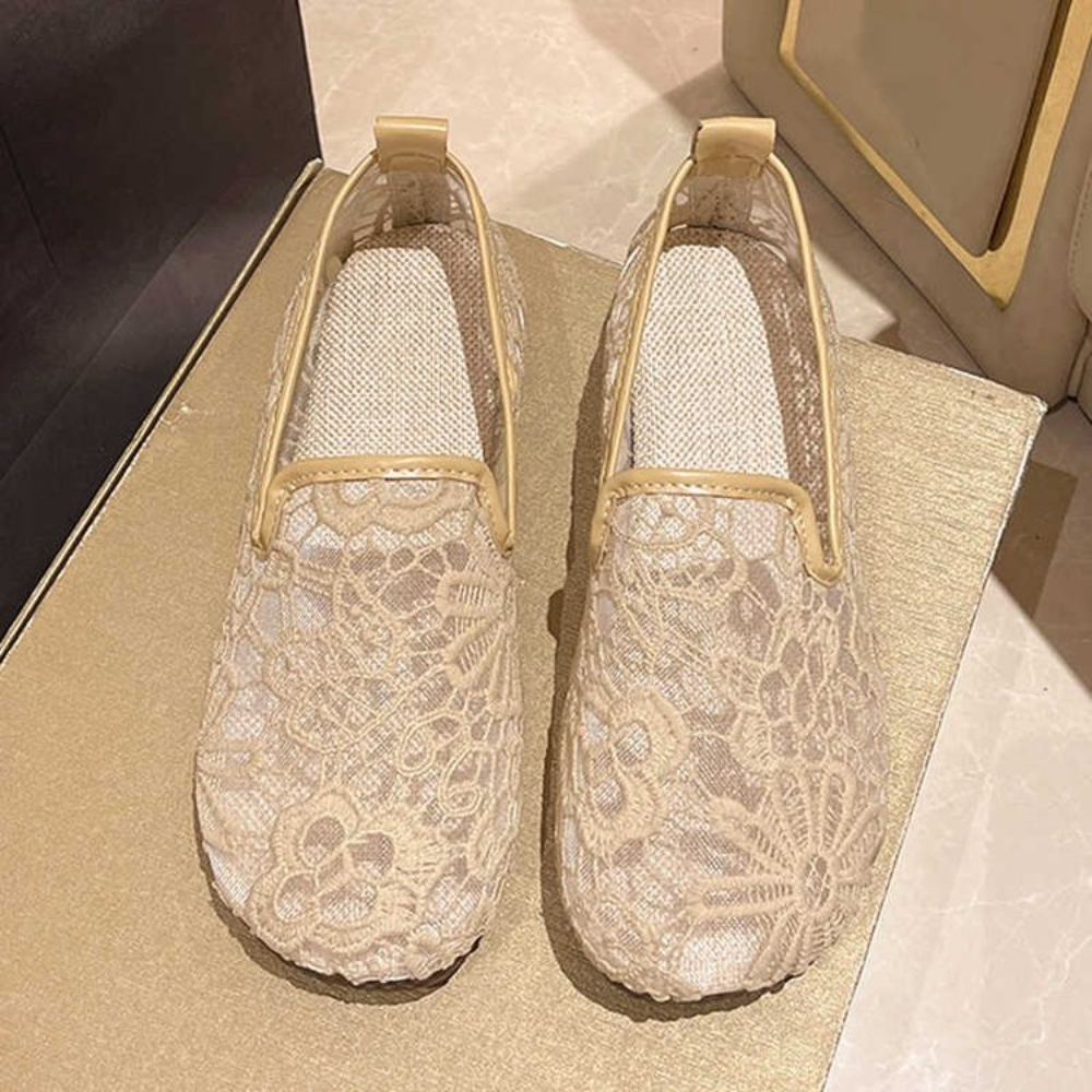 Chic Lace Mesh Hollow Out Espa - Espadrille Slip On recension och pris