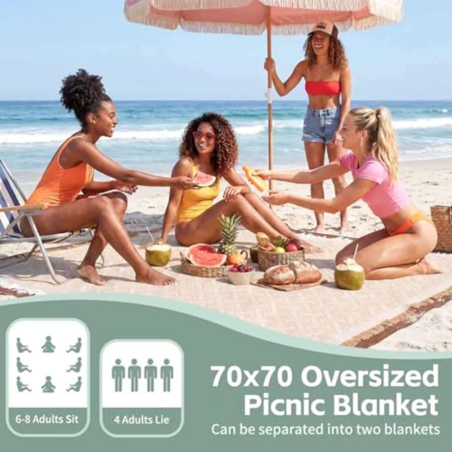 2 in 1 Extra Large Boho Beach  - Beach Towel Large recension och pris