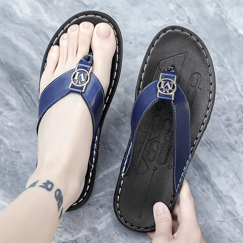 Men's Flip-flops Solid Color w - Flip Flop Leather Men recension och pris