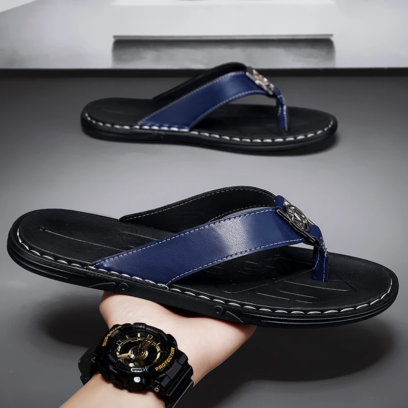 Men's Flip-flops Solid Color w - Flip Flop Leather Men recension och pris