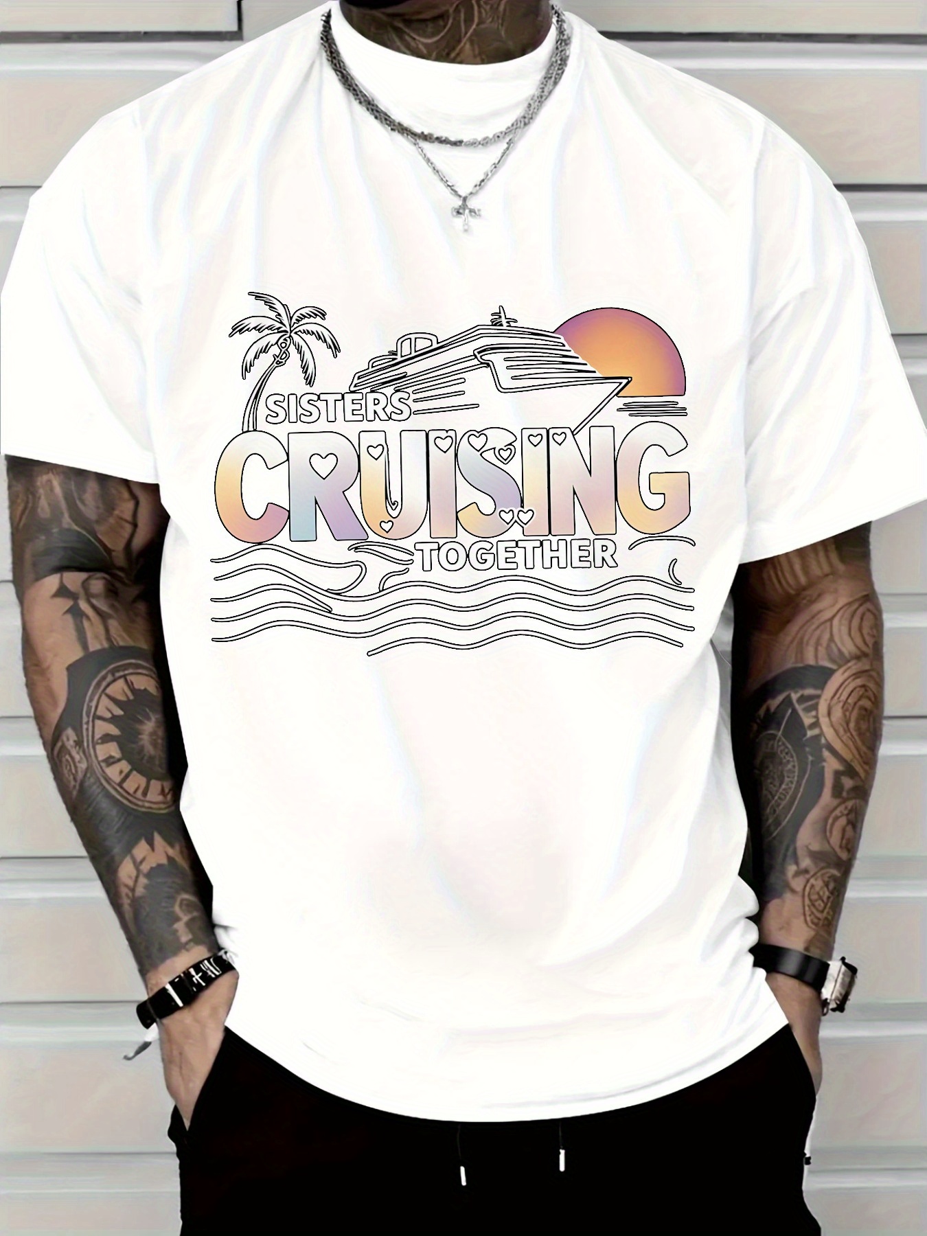 Men's Vacation T-Shirt Sisters - Tee Graphic Print recension och pris