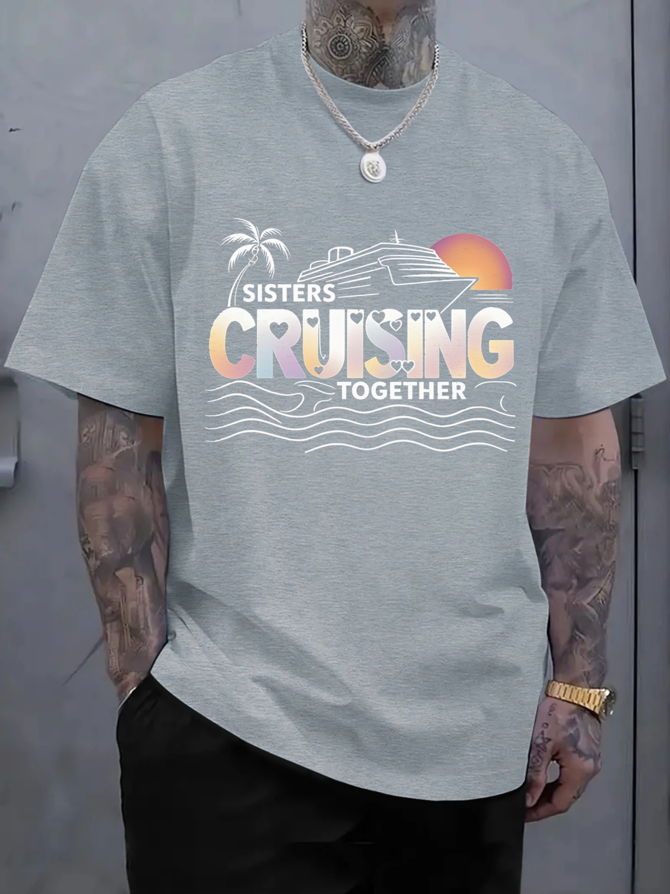 Men's Vacation T-Shirt Sisters - Tee Graphic Print recension och pris