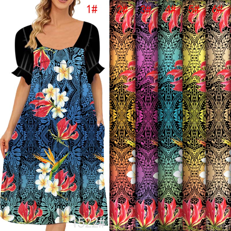 Hawaiian Tropical Floral Fabri - Resort Shirt Floral recension och pris