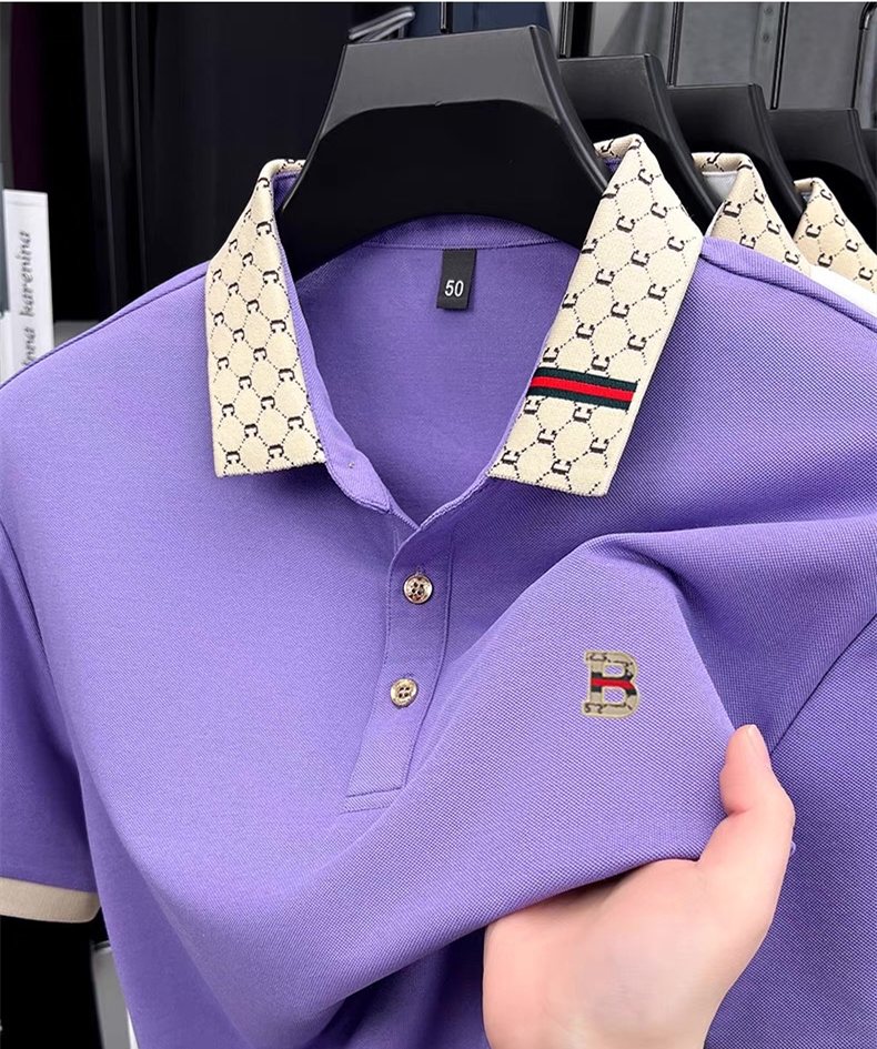 Luxury brand B letter embossed - Polo Shirt Pique recension och pris