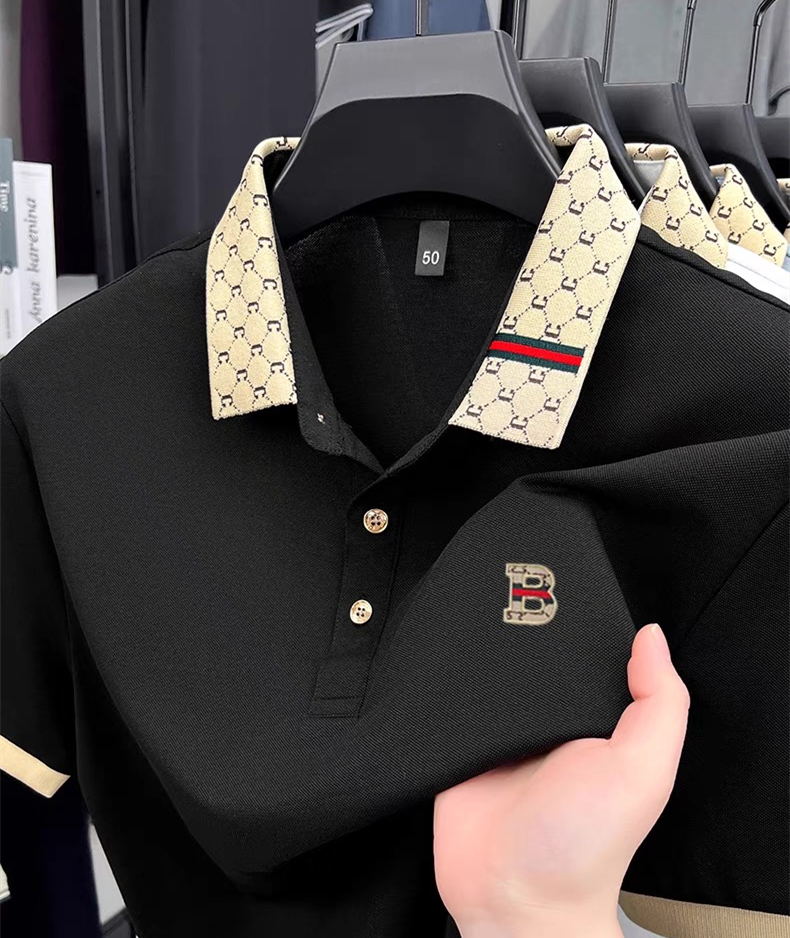 Luxury brand B letter embossed - Polo Shirt Pique recension och pris