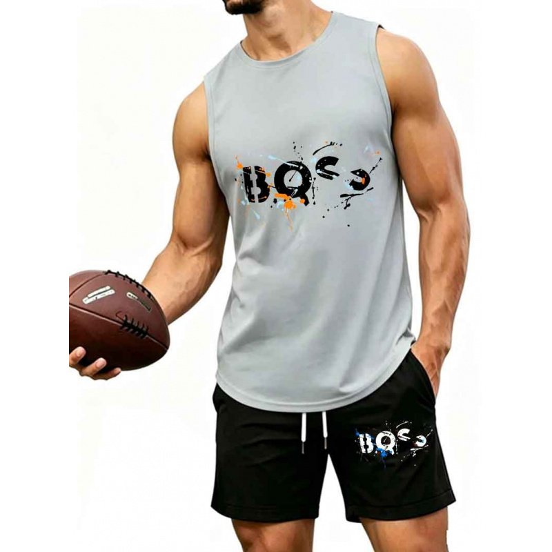 Men's  Graffiti Letter Print 2 - Tank Top Muscle recension och pris