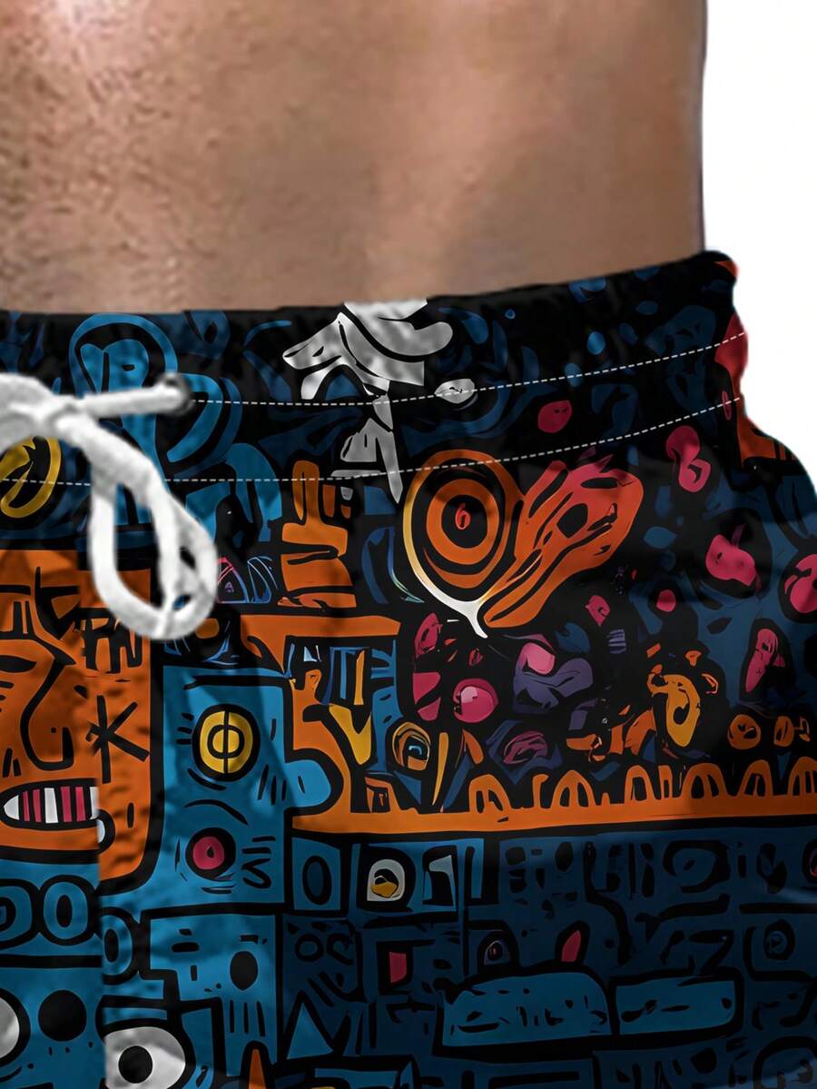 Mens Beach Shorts 3D Digital P - Swim Trunk Quick Dry recension och pris