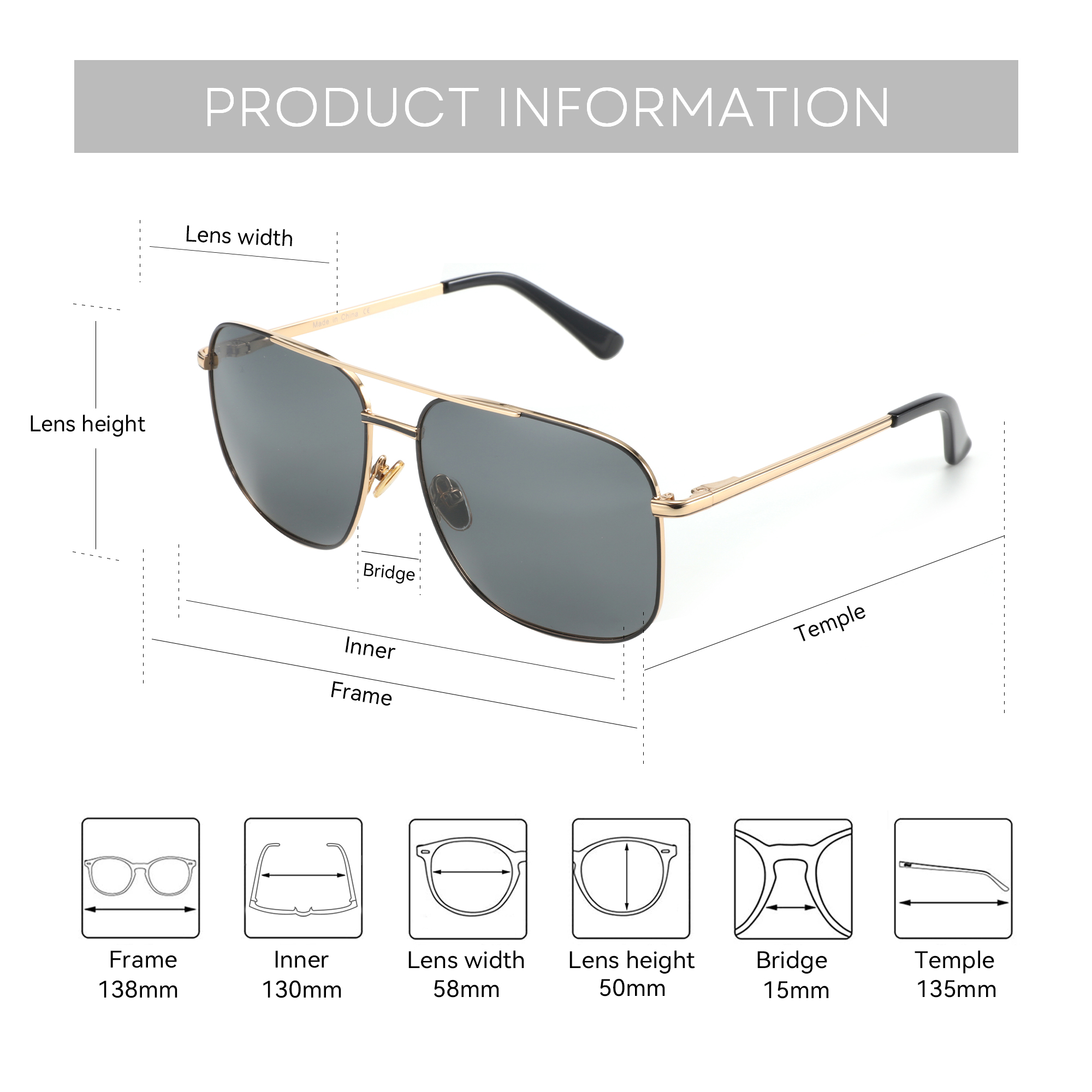 BLUEMOKY Aviator Polarized Pre - Sunglasses Aviator Polarized recension och pris