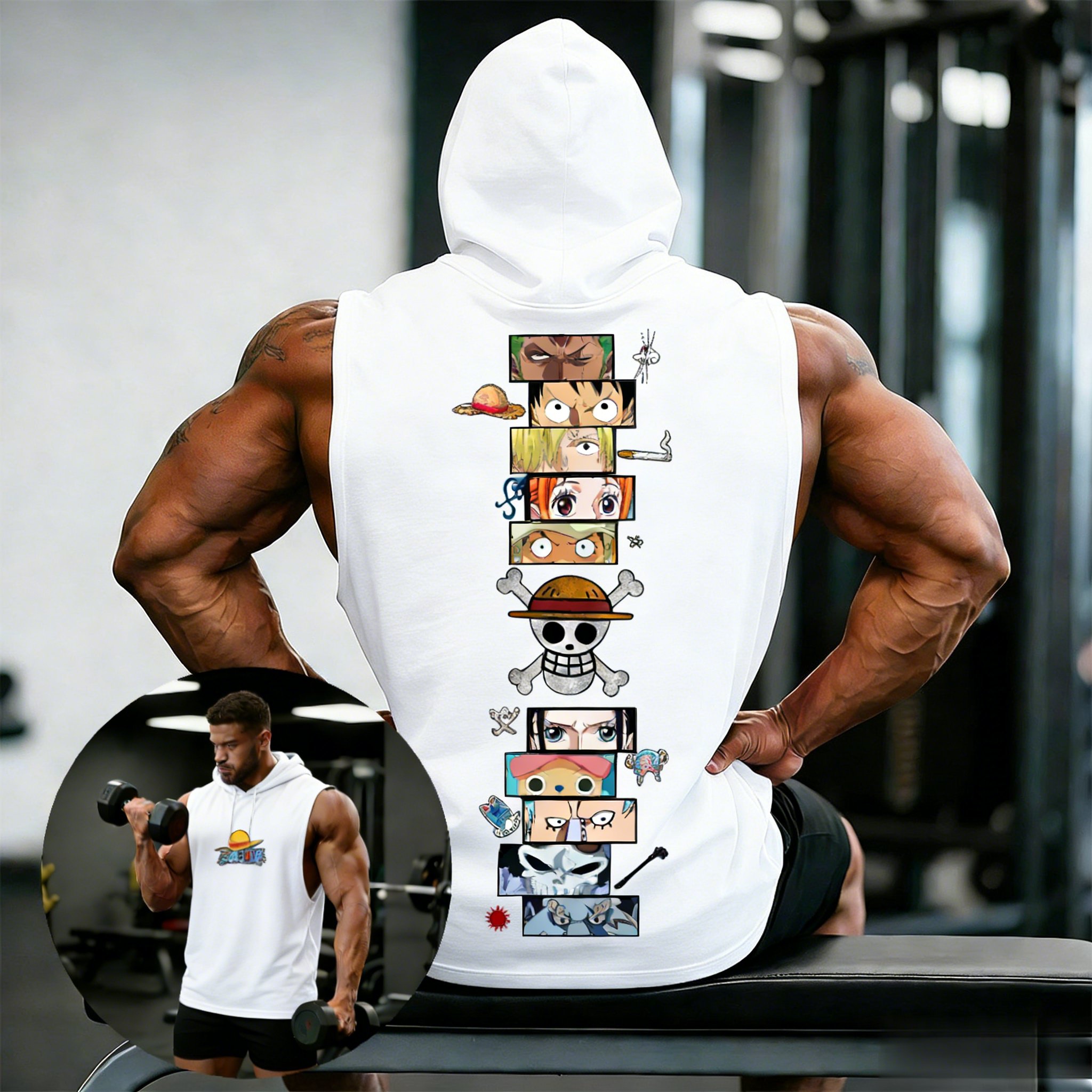 One Piece Anime Hoodie Sleevel - Tank Top Muscle recension och pris